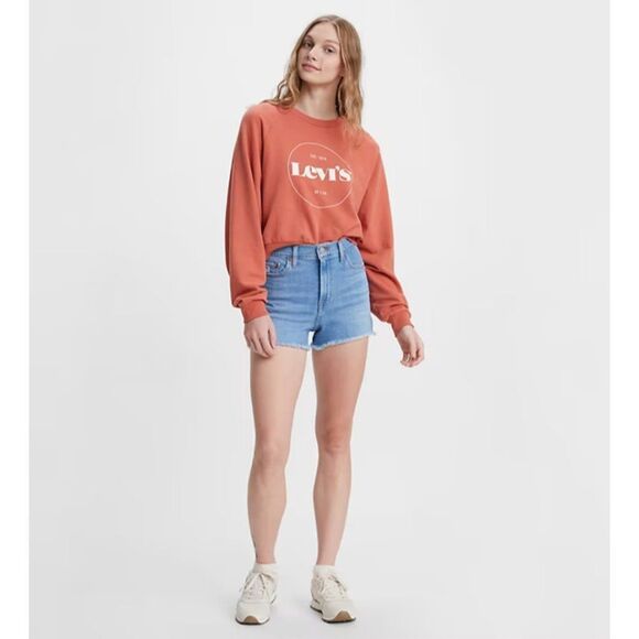 Levi's High Rise Shorts - Light Wash - Picture 3 of 13